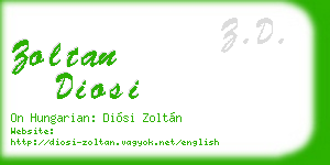 zoltan diosi business card