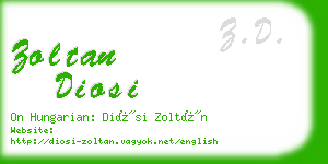 zoltan diosi business card